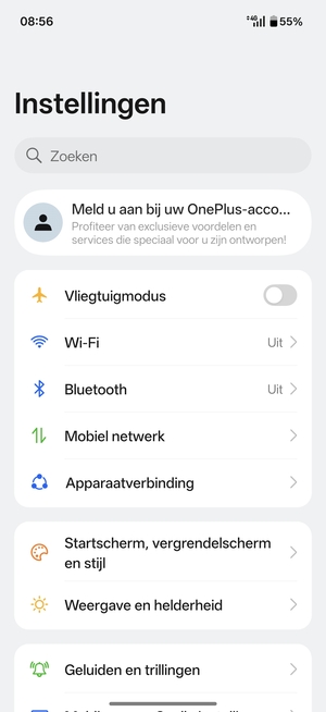 Selecteer Mobiel netwerk