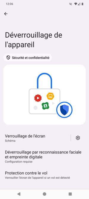 Votre téléphone est maintenant sécurisé par un écran de verrouillage