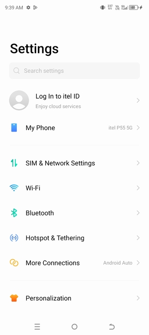 Select SIM & Network Settings