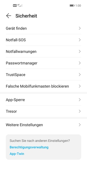 Wählen Sie Weitere Einstellungen