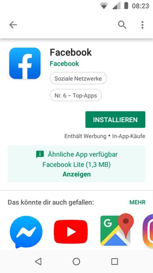 Wählen Sie INSTALLIEREN