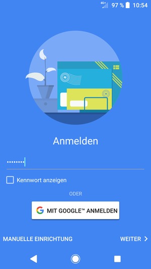 Geben Sie Ihre Gmail Passwort ein und wählen Sie WEITER