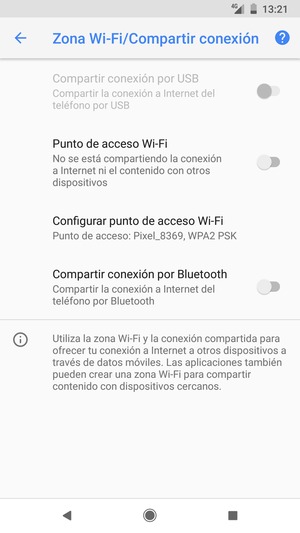 Seleccione Configurar punto de acceso Wi-Fi