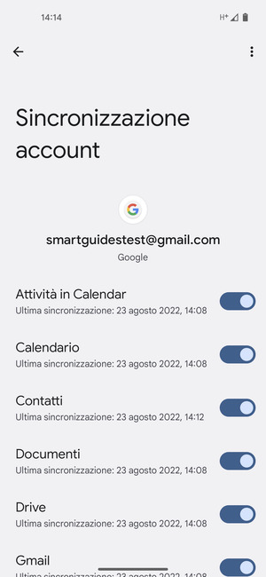 Assicurati che Contatti sia selezionato
