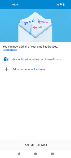 Select TAKE ME TO GMAIL