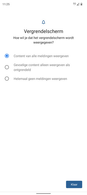 Selecteer uw voorkeursoptie en selecteer Klaar