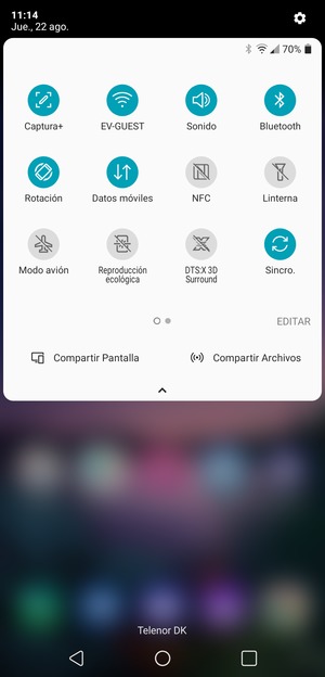 Desactive Wi-Fi y Bluetooth
