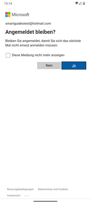 Wählen Sie die gewünschte Option
