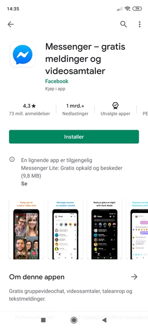 Velg Instalar
