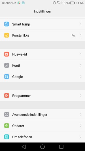 Scroll til og vælg Opdater