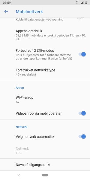 Bla til og velg Navn på tilgangspunkt