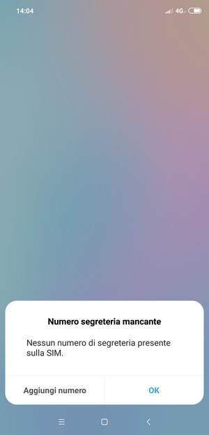 Se la segreteria telefonica non è configurata, seleziona Aggiungi numero