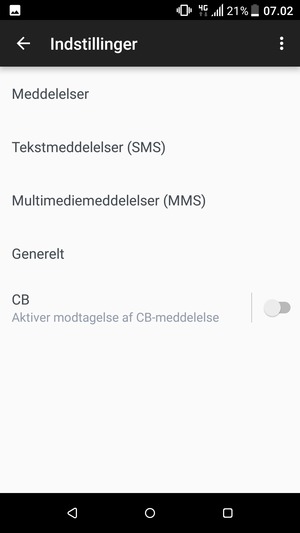 Vælg Tekstmeddelelser (SMS)