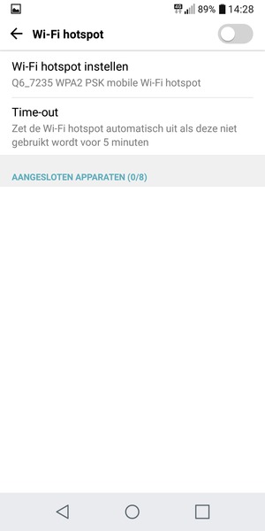 Selecteer Wi-Fi hotspot instellen