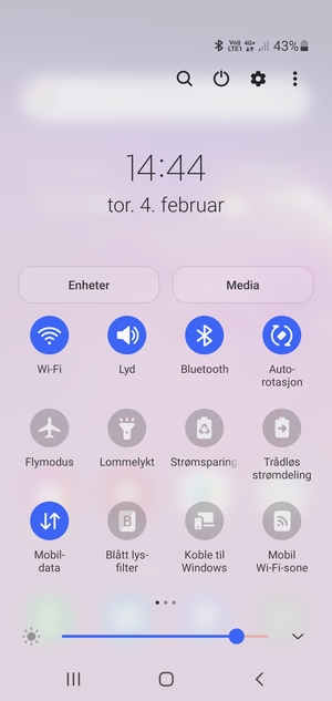 Slå av Wi-Fi og Bluetooth