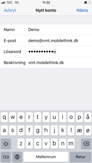 Ange den obligatoriska informationen och välj Nästa