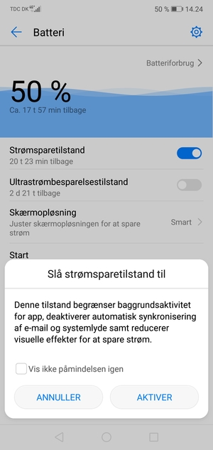 Vælg AKTIVER