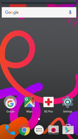 Slide down the top menu