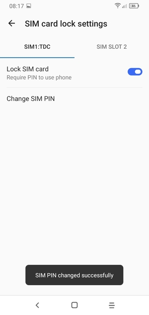 Your SIM PIN has been changed