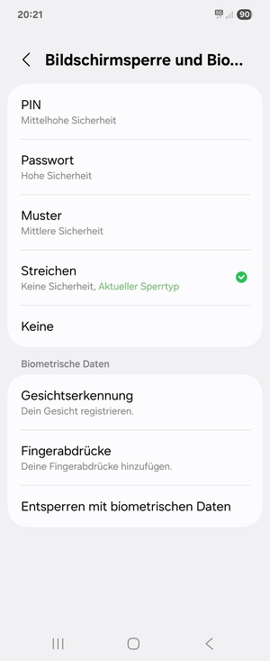 Wählen Sie Muster
