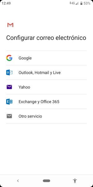 Seleccione Outlook, Hotmail y Live