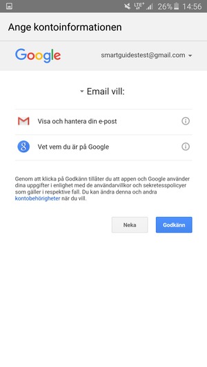 Välj Godkänn