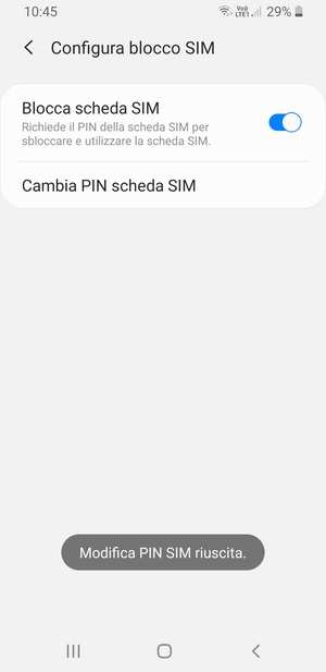 Il tuo PIN della scheda SIM è stato modificato