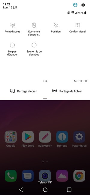 Activer le Économie d'énergie..