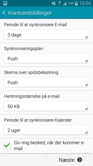 Vælg Næste