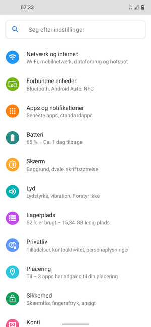 Vælg Netværk og internet