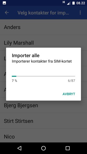 Kontaktene dine vil bli lagret på din Motorola