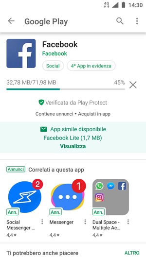 Attendi il completamento del processo di installazione