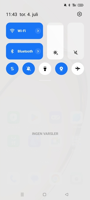 Dra ned toppmenyen igjen