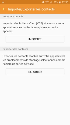 Sélectionnez IMPORTER