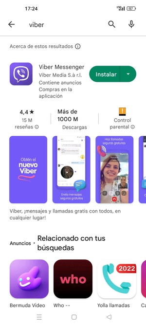 Seleccione la aplicación