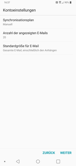Wählen Sie WEITER