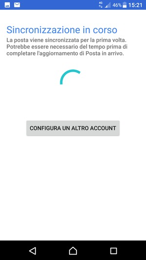 Attendi il completamento del processo di sincronizzazione
