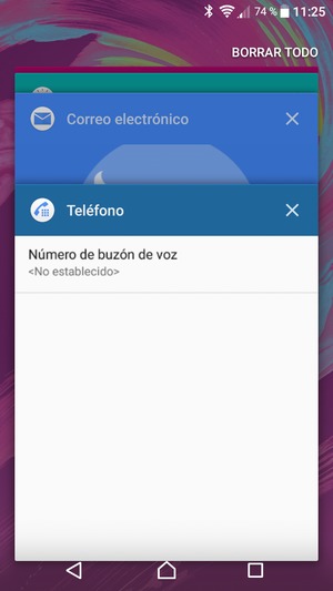 Seleccione BORRAR TODO para cerrar todas las aplicaciones en ejecución