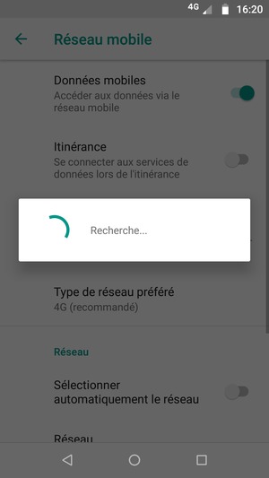 Veuillez attendre la fin de la recherche
