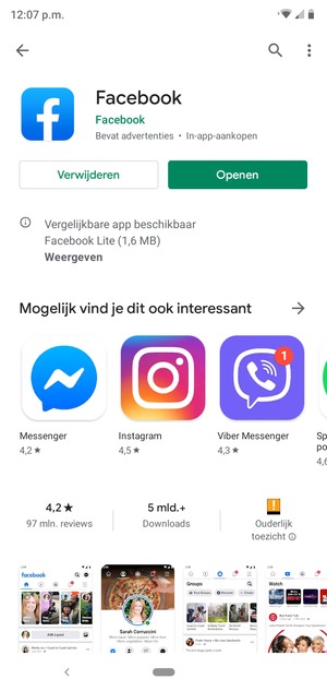 Selecteer Openen