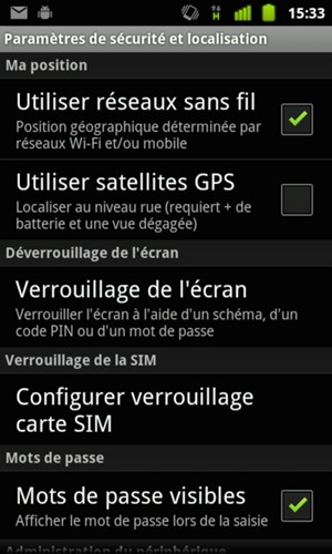 Décochez la case GPS / Utiliser satellites GPS