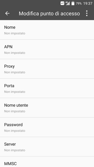 Inserisci informazioni MMS