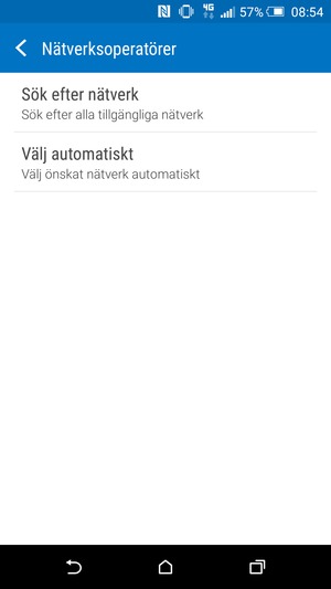 Välj Sök efter nätverk