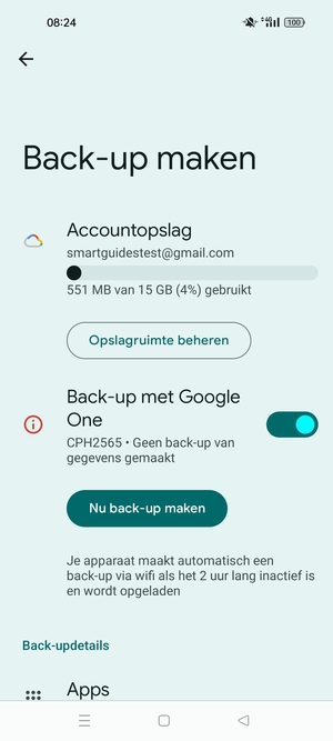 Selecteer Accountopslag
