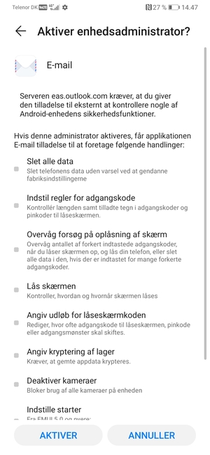 Vælg AKTIVER