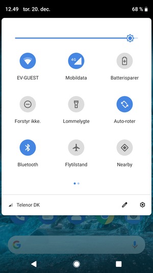 Slå Wi-Fi og Bluetooth fra