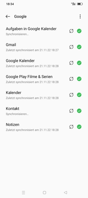 Ihre Kontakte von Google werden nun auf Ihr OPPO synchronisiert