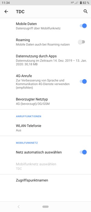 Schalten Sie Netzwerk automatisch auswählen aus