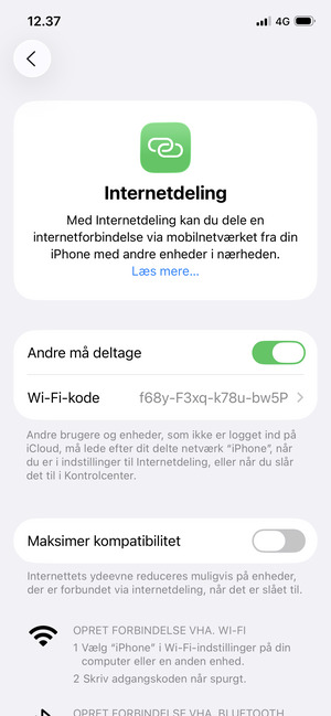 Vælg Wi-Fi-kode