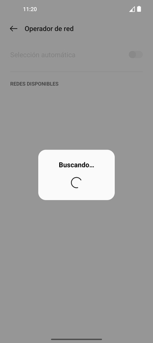 Espere a que la búsqueda termine